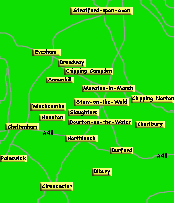 Central Cotswolds map